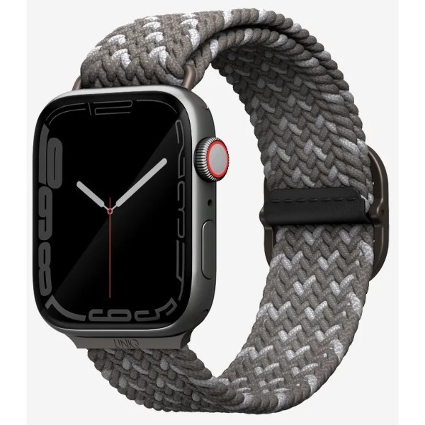 Фото - Ремінець для смарт-годинника Uniq Aspen Apple Watch 44/42/45mm Series 1/2/3/4/5/6/7/8/9/SE/SE2 Braided pebble grey (8886463679494)