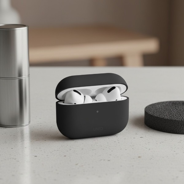 Фото - Чохол для навушників Uniq Lino AirPods Pro 2 gen Silicone (2022/2023) ash grey (8886463683521)