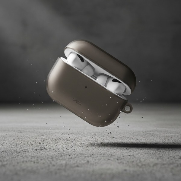 Фото - Чохол для навушників Uniq Glase AirPods Pro 2 gen (2022/2023) Glossy smoke (8886463683590)