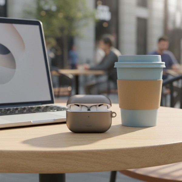 Фото - Чохол для навушників Uniq Glase AirPods Pro 2 gen (2022/2023) Glossy smoke (8886463683590)