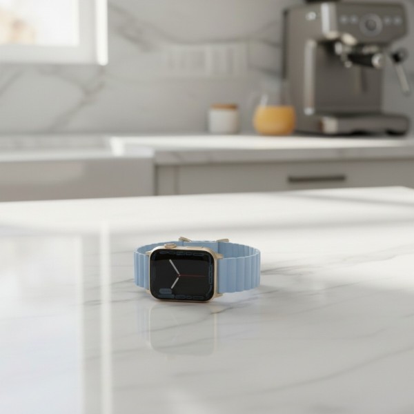 Фото - Ремінець для смарт-годинника Uniq Revix Premium Apple Watch Series 1-9/SE/SE2 38/40/41mm Edition Reversible Magnetic Leather arctic-soft blue (8886463684269)