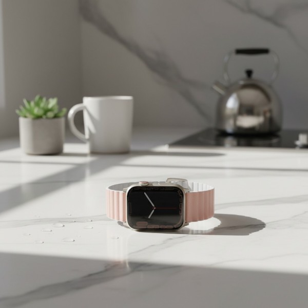 Фото - Ремешок для смарт-часов Uniq Revix Premium Apple Watch Series 1-9/SE/SE2 38/40/41mm Edition Reversible Magnetic Leather blush pink-white (8886463684276)
