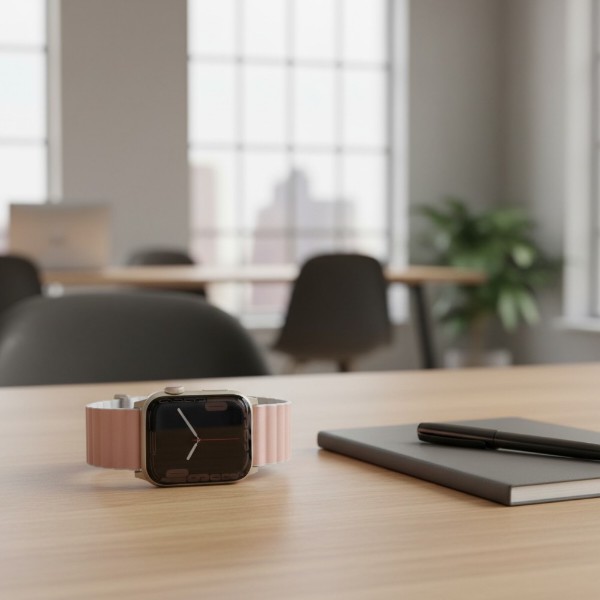 Фото - Ремешок для смарт-часов Uniq Revix Premium Apple Watch Series 1-9/SE/SE2 38/40/41mm Edition Reversible Magnetic Leather blush pink-white (8886463684276)