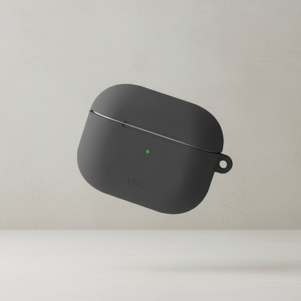 Фото - Чохол для навушників Uniq Lino AirPods 4 Silicone ash grey (8886463691373)