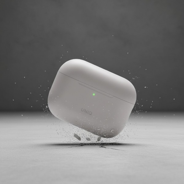 Фото - Чохол для навушників Uniq Lino do AirPods Pro 3 gen Silicone Silver (UNIQ-AIRPODSPRO3-LINOCHRGRY)