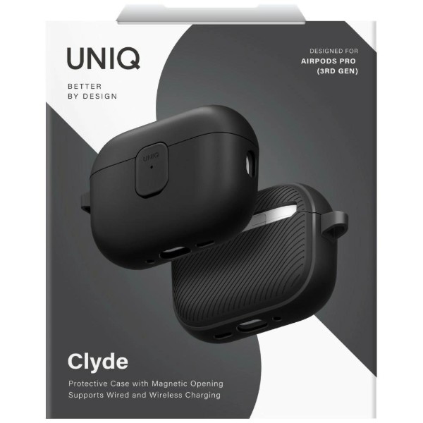 Фото - Чехол для наушников Uniq Clyde for AirPods Pro 3 gen черно-серый CLYBLKDGRY (8886463696965)
