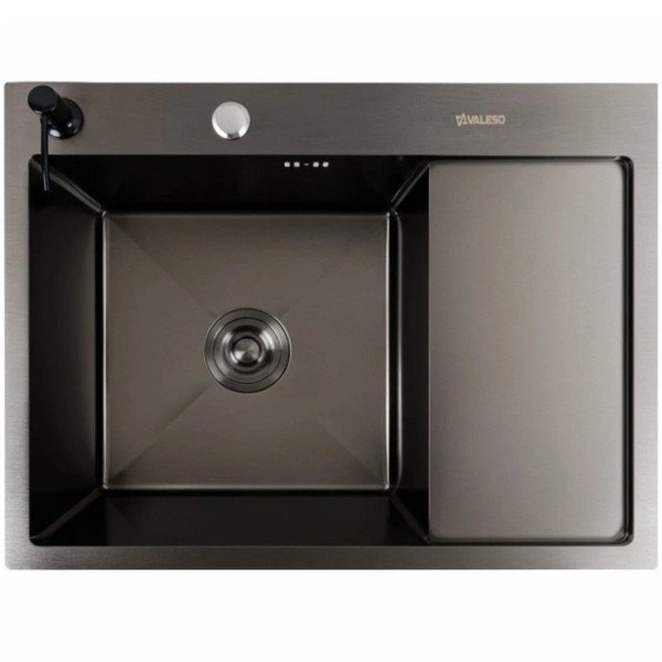 Фото - Мийка кухонна+змішувач VALESO Handmade CM 65х50 L PVD чорна +XK09B