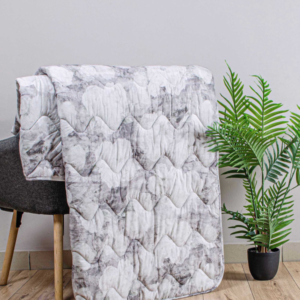 Фото - Ковдра всесезонна двоспальна Home Line 170х210 см БІЛІ ТРОЯНДИ (192558)