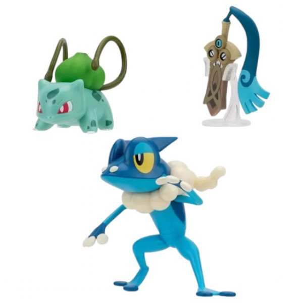 Фото - Набор игровых фигурок Pokemon W19 - ХОНЭДЖ. БУЛЬБАЗАВР, ФРОГАДИР (PKW3599)