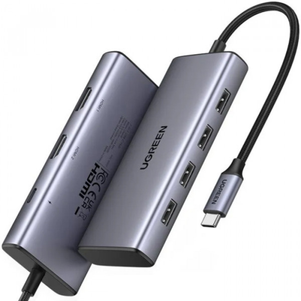 Фото - Хаб USB UGREEN USB 3.0 Type-C 1хUSB-A 3.0/3хUSB-A 2.0/2xHDMI 4K 30Гц  PD CM498 (35897)