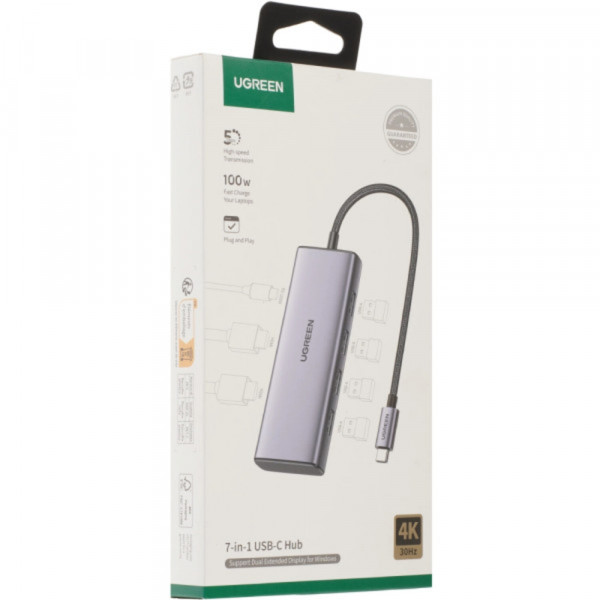 Фото - Хаб USB UGREEN USB 3.0 Type-C 1хUSB-A 3.0/3хUSB-A 2.0/2xHDMI 4K 30Гц  PD CM498 (35897)