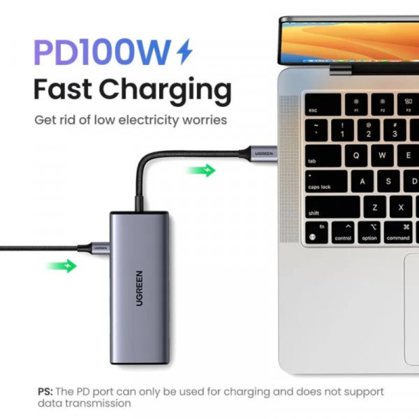 Фото - Хаб USB UGREEN USB 3.0 Type-C 1хUSB-A 3.0/3хUSB-A 2.0/2xHDMI 4K 30Гц  PD CM498 (35897)