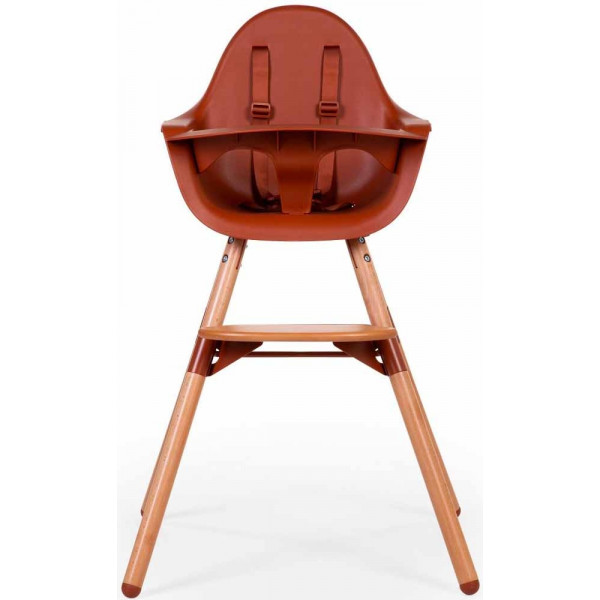 Фото - Стільчик для годування класичний Childhome Evolu 2 Natural/Rust (CHEVOCHRU)