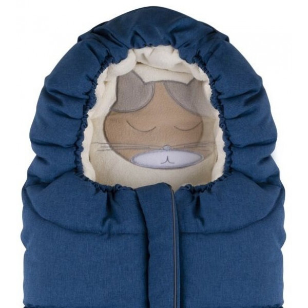 Фото - Конверт для коляски Nuvita 9605 Сuccioli Junior синий/кот/бежевый (NV9605CUCCIOLOJRELBLUE)