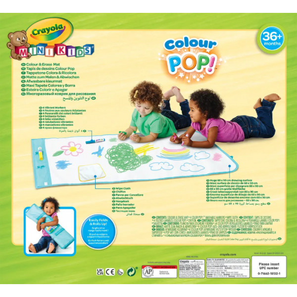 Фото - Килимок для малювання Crayola Mini Kids Багаторазовий з фломастерами (81-8132)