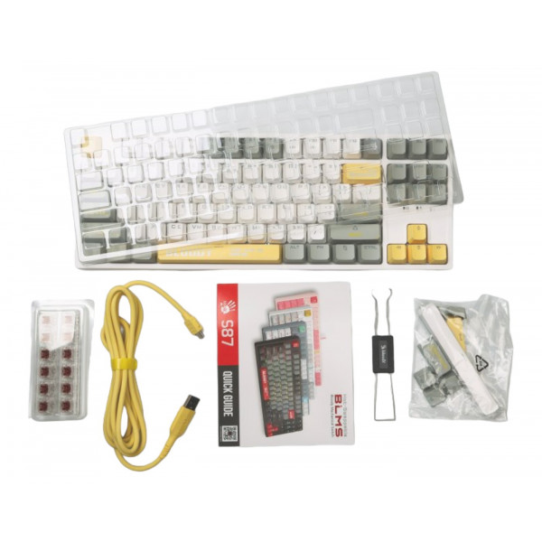 Фото - Клавиатура проводная игровая Bloody S87 (Energy White)
