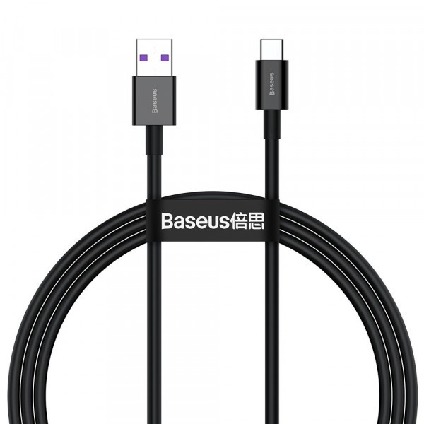 Фото - Переходник Baseus Superior Fast Charging USB-USB-C 1m Black (CATYS-01)