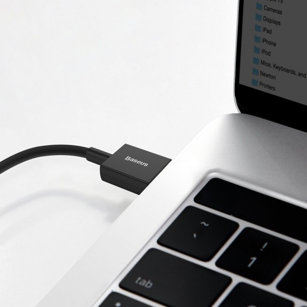 Фото - Переходник Baseus Superior Fast Charging USB-USB-C 1m Black (CATYS-01)