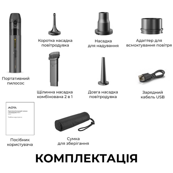 Фото - Пылесос ручной для автомобиля Mova Portable Vortex 4 в 1 (MDV001)