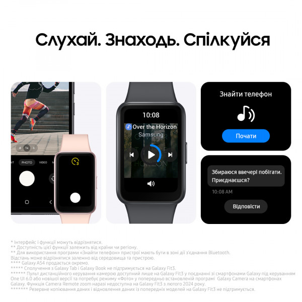 Фото - Фітнес-браслет Samsung Galaxy Fit3 Gray (SM-R390NZAASEK)