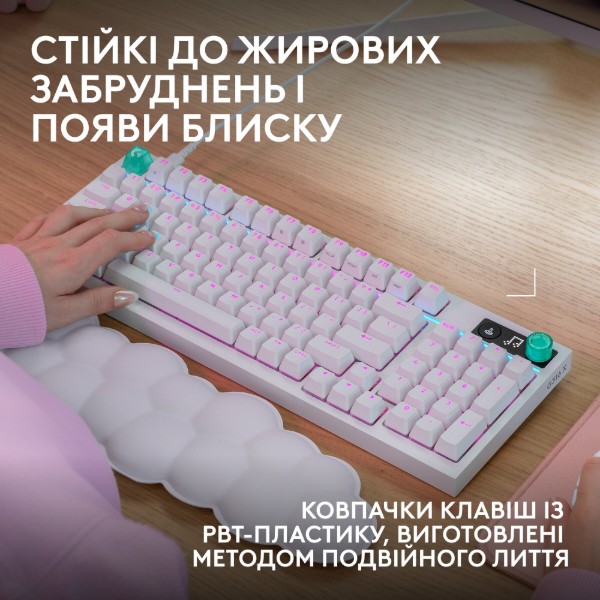 Фото - Клавіатура дротова ігрова Logitech G316 X 98 White Tactile (920-014231)