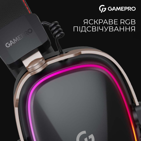 Фото - Гарнітура бездротова ігрова GamePro Asgard Valkyria RGB Tri-Mod (HSW249B)