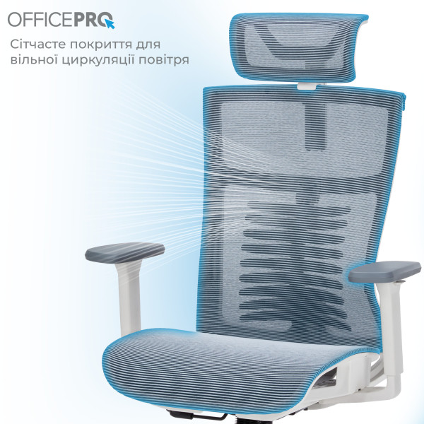 Фото - Крісло офісне OfficePro Balance (OC620-W-DG-DG) White/Dark Gray
