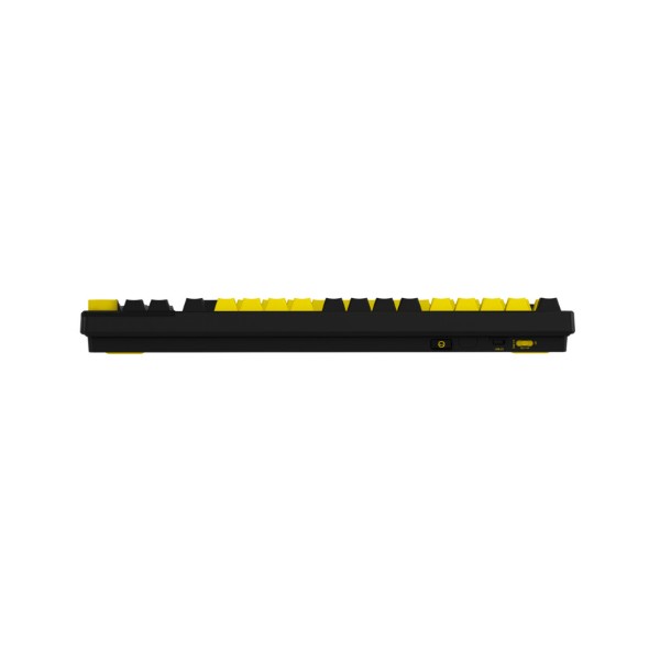 Фото - Клавиатура беспроводная игровая Lorgar KBP70TKLW Wireless TKL Mechanical Pro Black-Yellow (LRG-KBP70TKLW-YL-US)