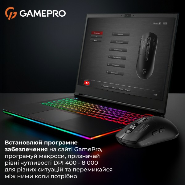 Фото - Мышь беспроводная игровая GamePro Genesis Winner Wireless Black (GM079B)