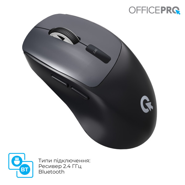 Фото - Миша бездротова OfficePro Silent Click Wireless Black (M398B)