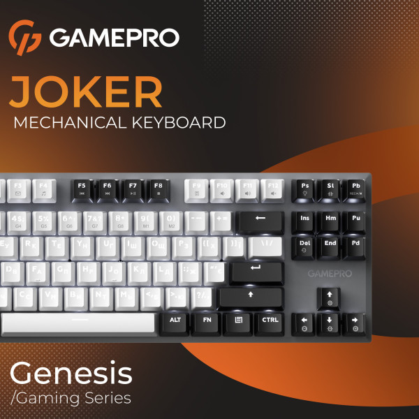 Фото - Клавіатура дротова GamePro Genesis Joker Outemu Red Swithes USB Gray (MK124G)