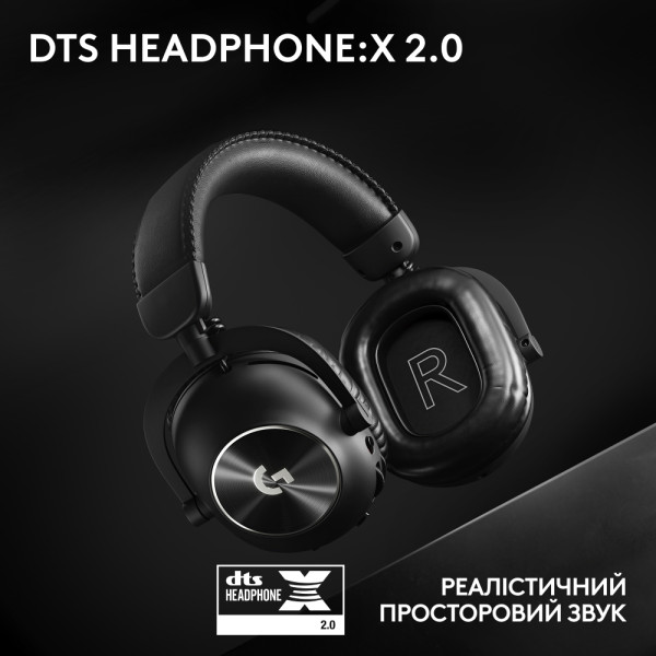 Фото - Гарнітура бездротова ігрова Logitech G PRO X 2 LightSpeed Wireless Black + Stand (991-000550)
