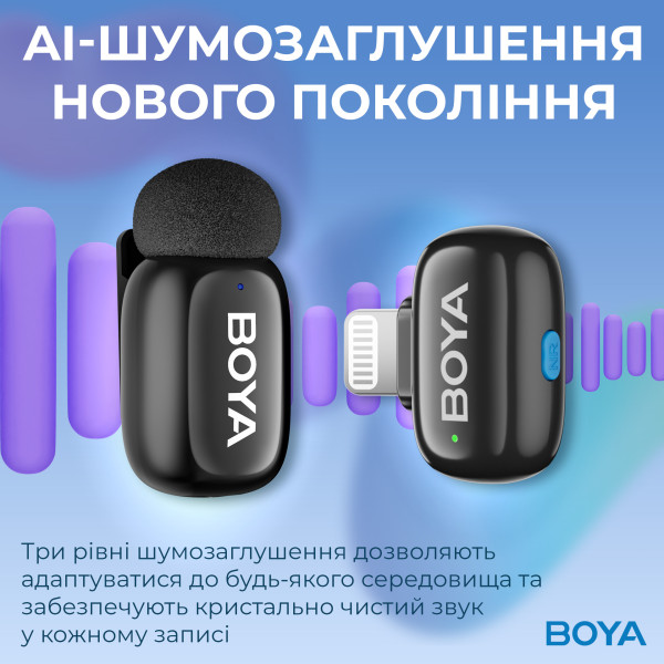 Фото - Мікрофон для смартфона Boya mini-12 Type-C/Lightning Black