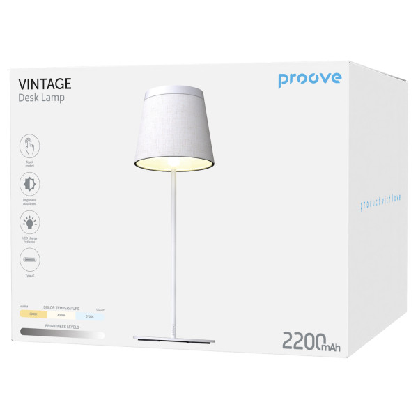 Фото - Настільна лампа Proove Vintage White (NLPV05012002)