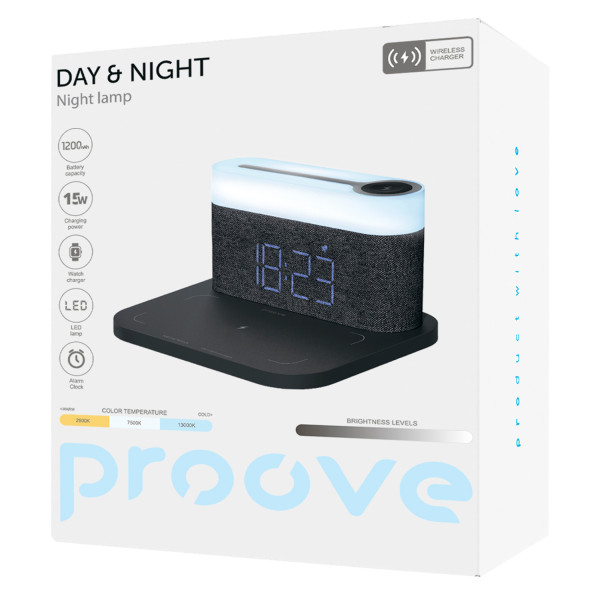 Фото - Нічник Proove з бездротовою зарядкою Day & Night Dark Gray (PLDN05002005)