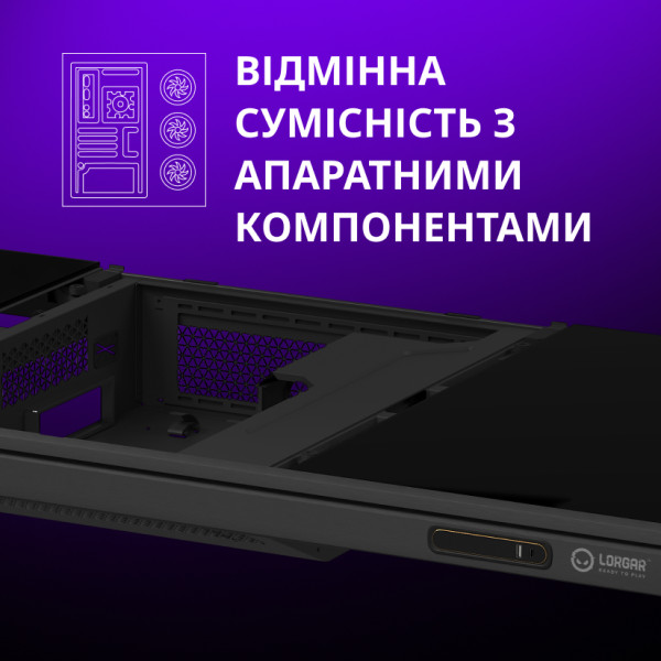 Фото - Стол компьютерный Lorgar ELITE 90W Wood Black (LRG-DE90W)