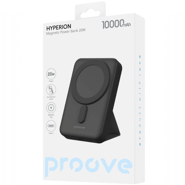 Фото - Батарея мобильная Proove Hyperion 20W 10000mAh 2025 Black (PBHN15020001)
