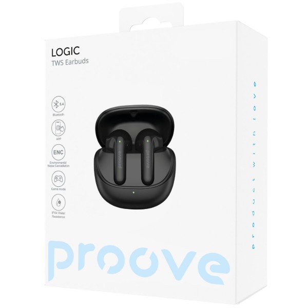 Фото - Наушники вкладыши беспроводные TWS Proove Logic TWS APP black (TWLT54002201)