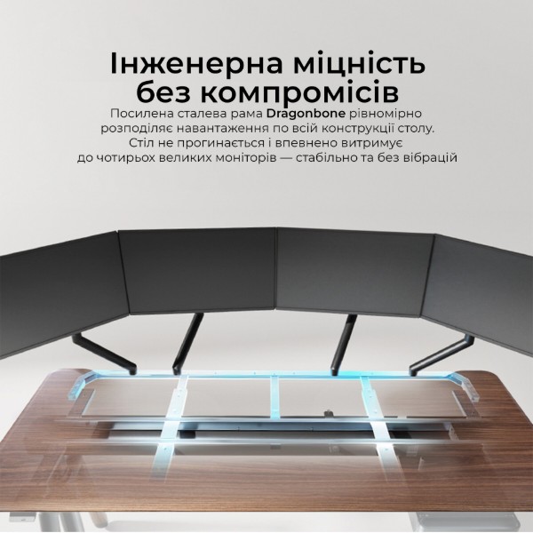 Фото - Стол с электрорегулировкой высоты Sihoo D07 1.6m Walnut/Black (D07B-101/D07J-101-AB)