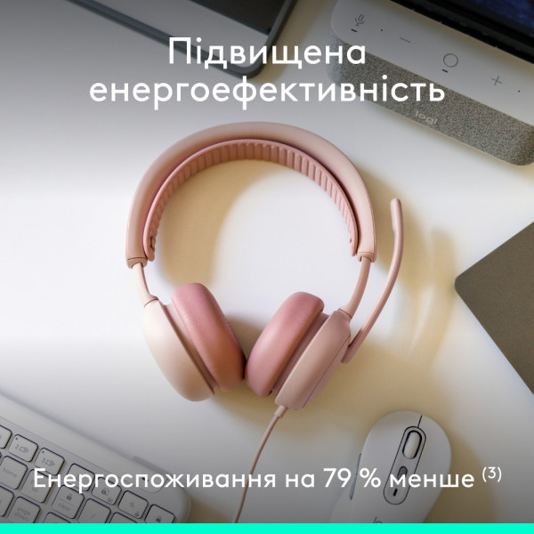 Фото - Гарнитура проводная Logitech Zone Wired 2 USB Rose (981-001620)
