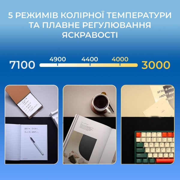 Фото - Лампа для монітора OfficePro 5W 3000-7100К USB 5V (SL121B)