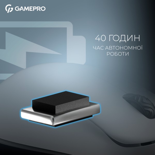 Фото - Миша бездротова ігрова GamePro Asgard Loki Wireless RGB White (GM022W)