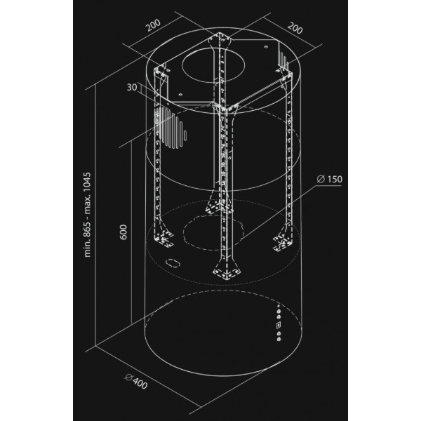 Фото - Вытяжка декоративная NORTBERG Cylindro White Matt 40