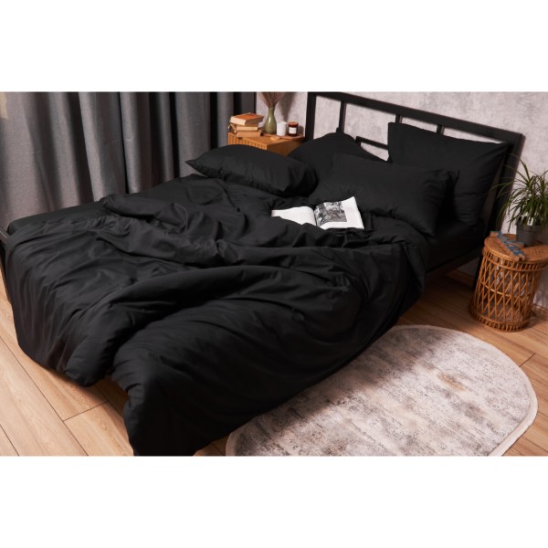 Фото - Комплект постільної білизни Moon&Star Бязь Gold Люкс Black 160х220х2 нав. 4х70х70 (MS-820003009)