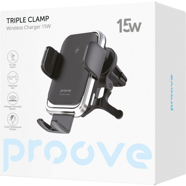 Фото - Автодержатель с беспроводной зарядкой Proove Nitro Charge 15W