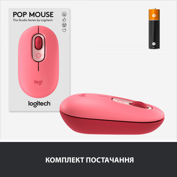 Фото - Миша бездротова Logitech POP Mouse with emoji Heartbreaker Rose (910-006548)