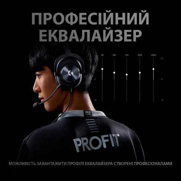 Фото - Гарнітура дротова ігрова Logitech Pro X Gaming Black (981-000818)