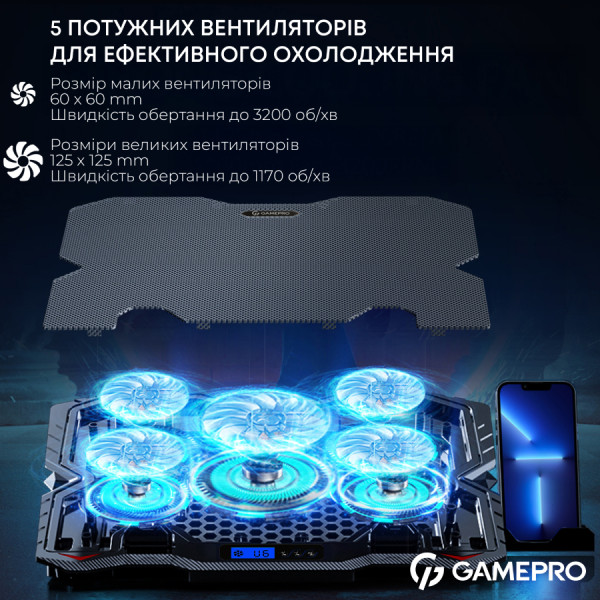 Фото - Подставка под ноутбук охлаждающая GamePro CP560