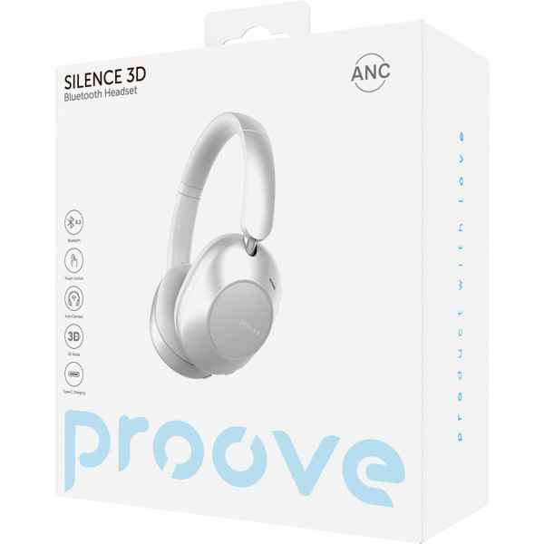 Фото - Навушники повнорозмірні бездротові Proove Silence 3D with ANC (HPSL3D010003)