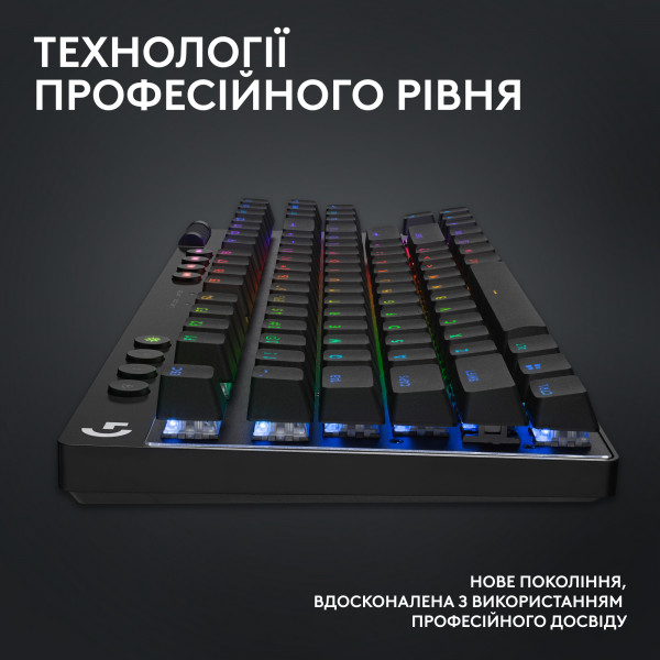 Фото - Клавиатура беспроводная игровая Logitech G Pro X TKL LightSpeed Black (920-012136)